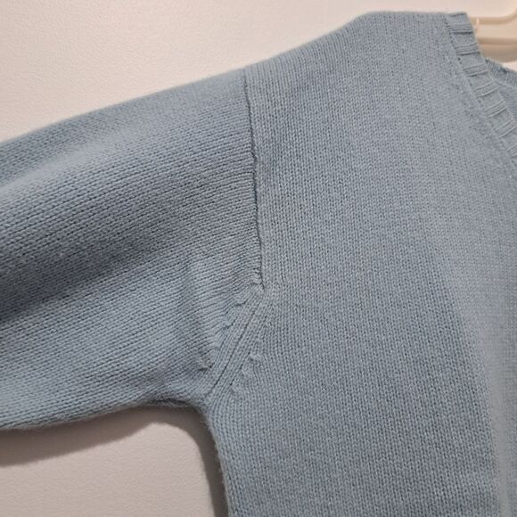 Rosanna Lambswool V Neck Knitwear Long Sleeve Sweater Oversized Small Blu - Picture 7 of 14